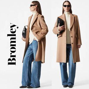 💋UBER GORGE!💋100% Genuine Camel Hair Single-Breasted Midi Coat in Camel